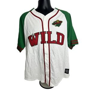 Minnesota Wild Jersey‎ Shirt Mens Large NHL Hockey Practice Mitchell Ness
